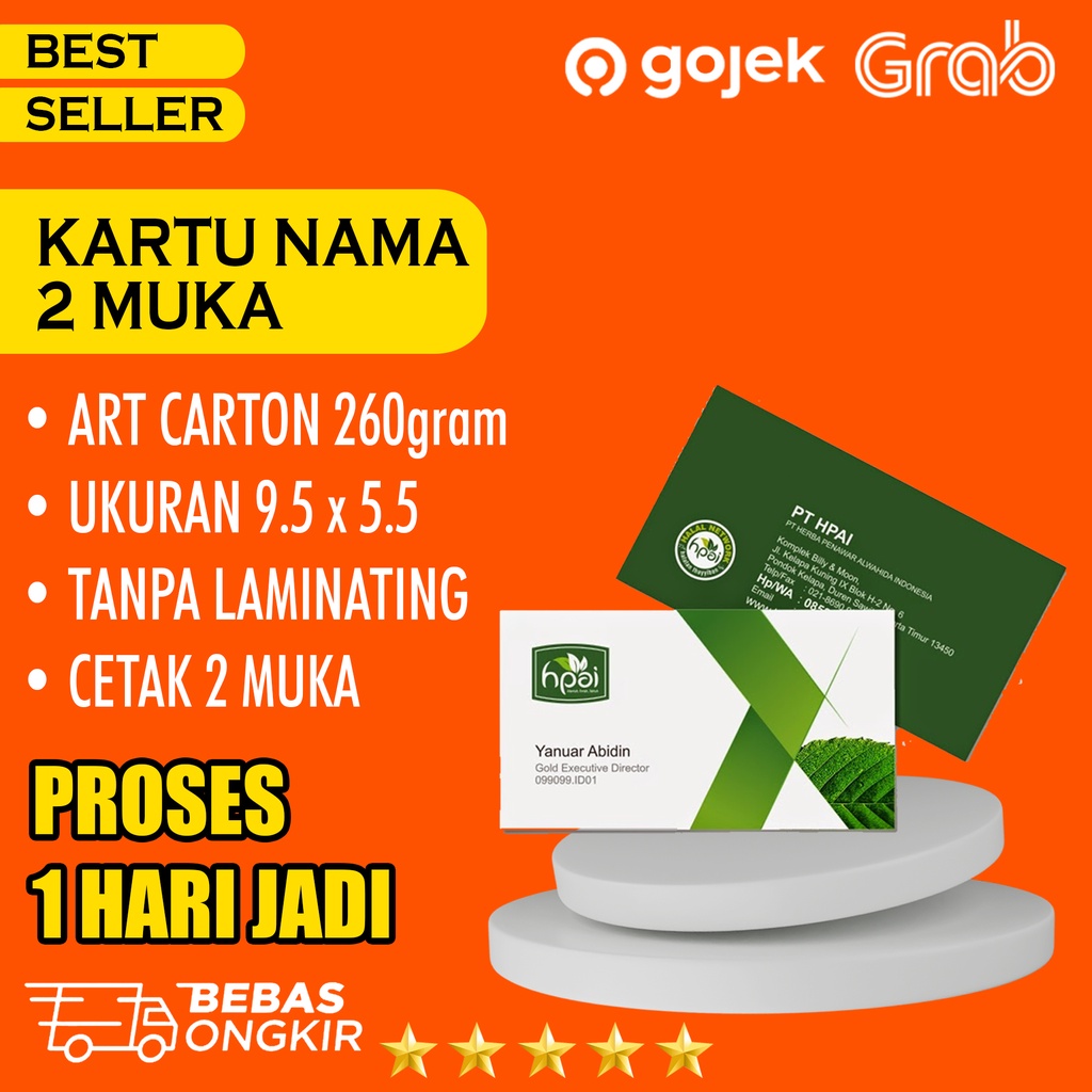 Jual Cetak Kartu Nama Muka Shopee Indonesia