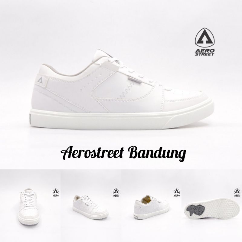 Jual AEROSTREET HOOPS LOW SERIES Putih Abu Muda Putih Sepatu