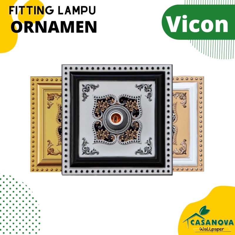 Jual Vicon Ornamen Lampu Fitting Lampu Ornamen Bulat Diameter Cm