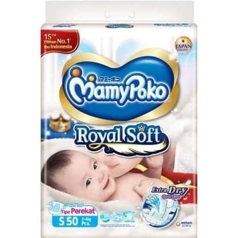 Jual MamyPoko Royal Soft S50 Xtra Dry Popok Perekat Bayi S 50 Mamy Poko