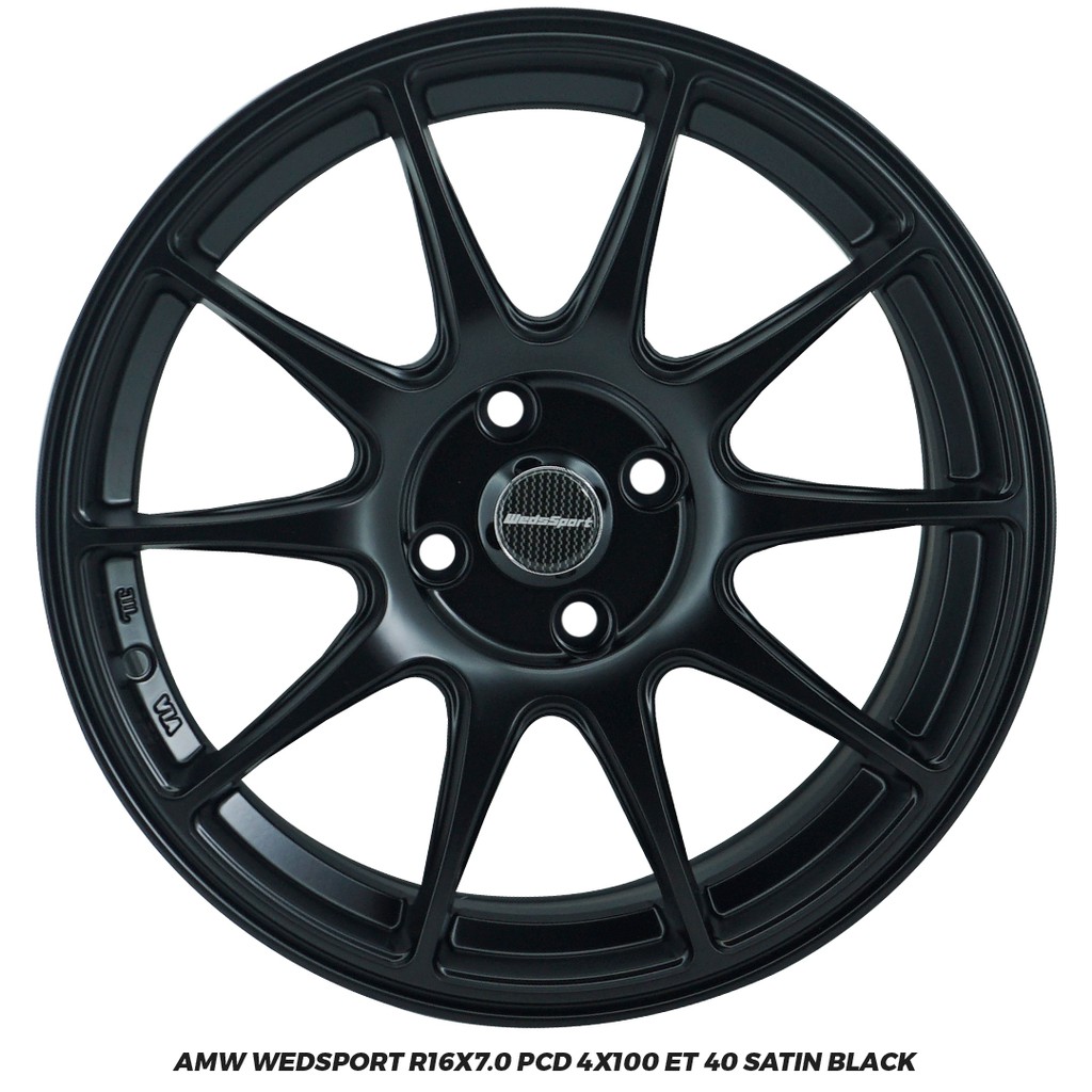 Jual Velg Mobil AMW Wedsport Ring 16x7 0 Pcd 4x100 Satin Black Shopee