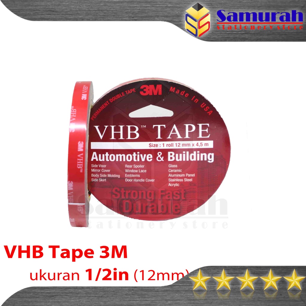 Jual Double Tape M Vhb Lebar Mm Foam Vhb Tape M Inch