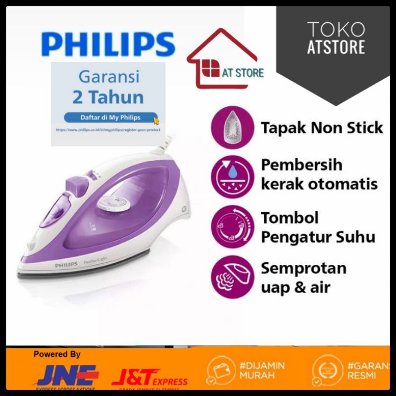 Jual Philips Setrika Uap Gc Warna Ungu Daya W Shopee Indonesia