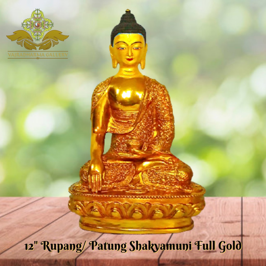 Jual Rupang Patung Arca Buddha Shakyamuni 12 Inch Full Gold Shopee