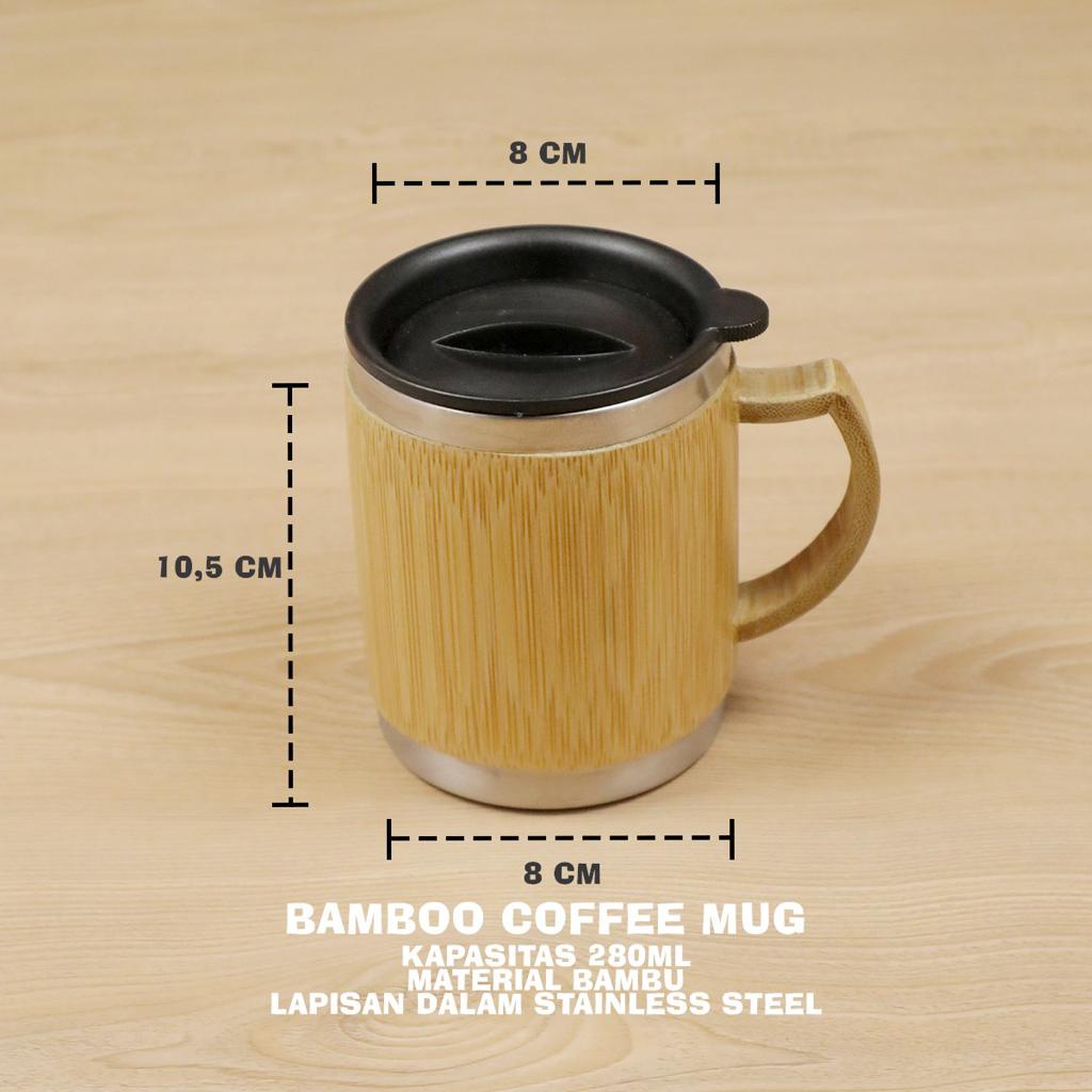 Jual Mug Bambu Stainless Gratis Custom Laser Print Grafir Nama Logo