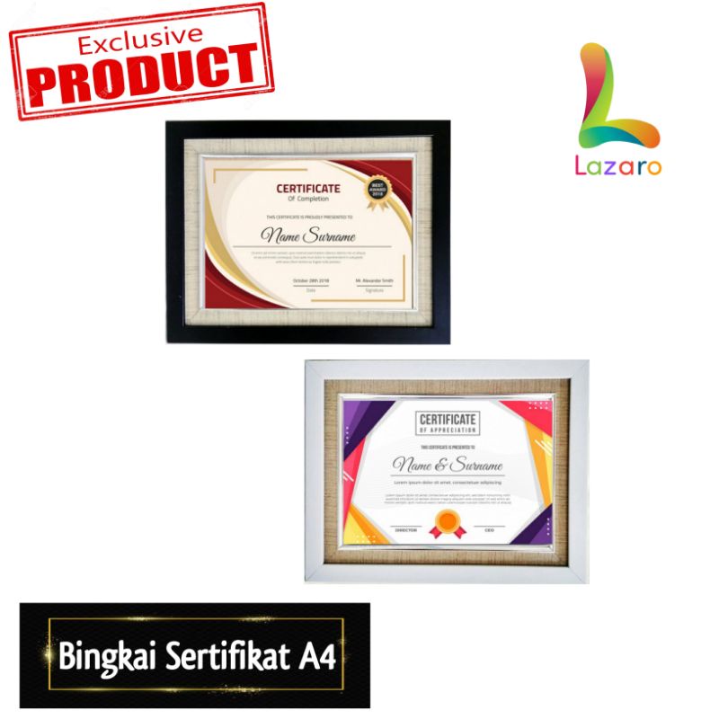 Jual Bingkai Foto A Frame Foto A Pigura A Bingkai Sertifikat Bingkai