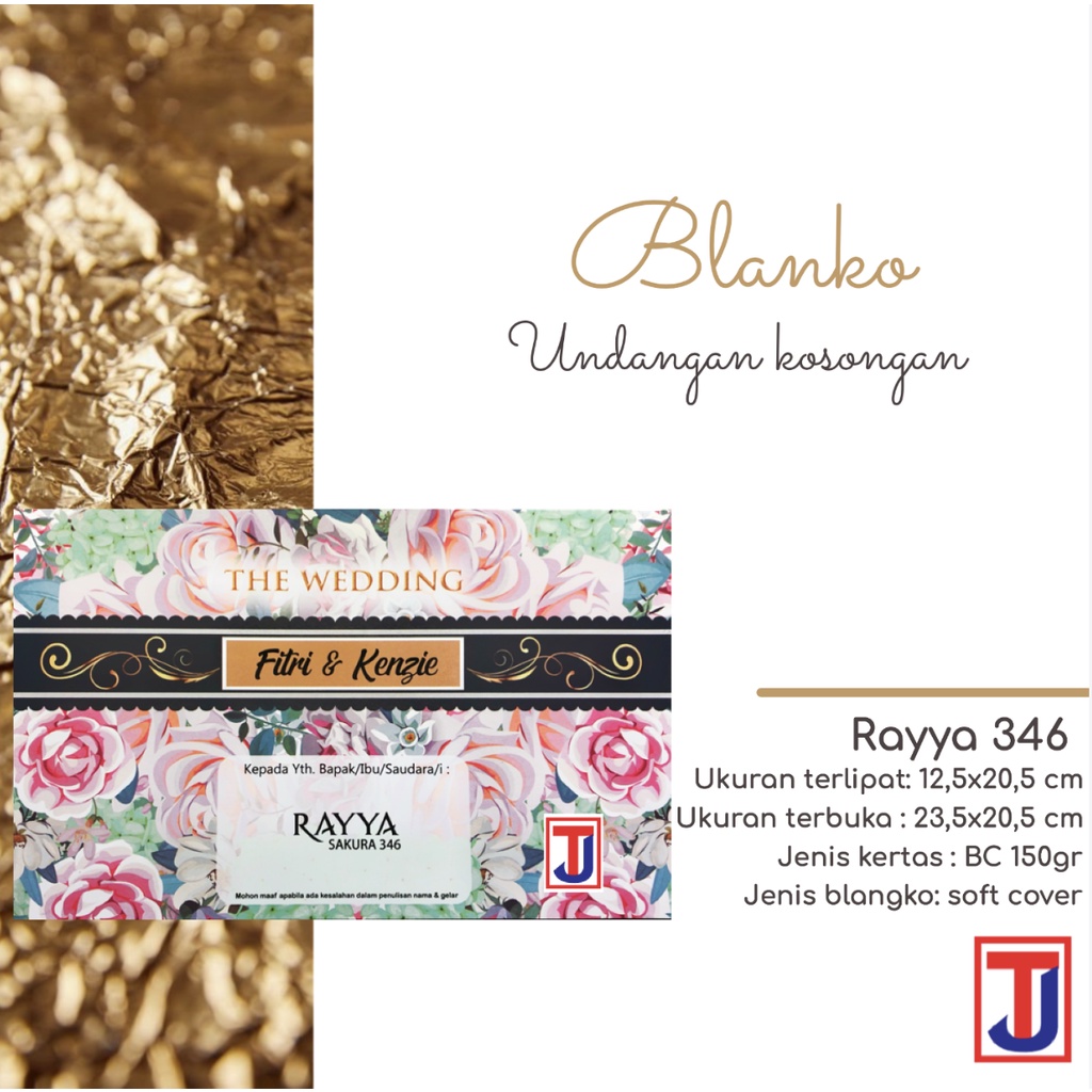 Jual Blangko Blanko Undangan Pernikahan Khitan Rayya Sakura 346