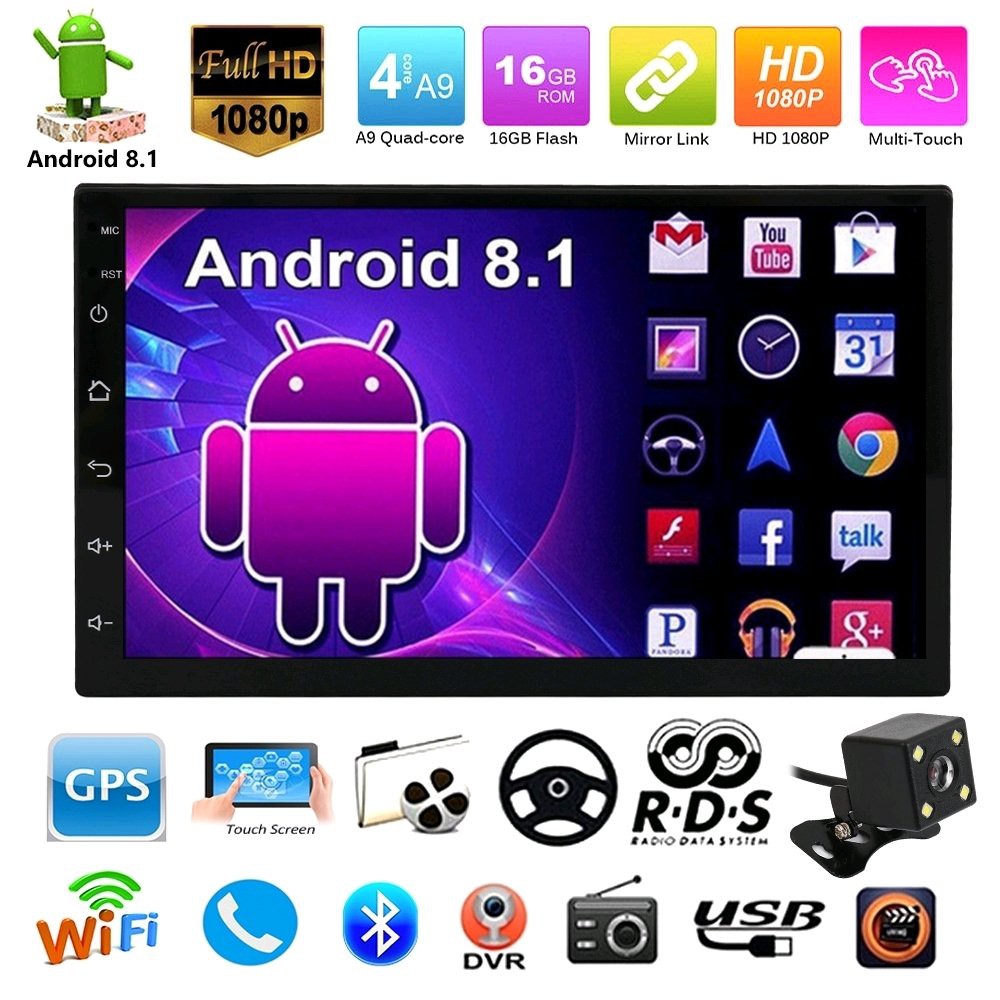 Jual Tape Mobil Head Unit Double Din 2 Din Android 16gb Wifi Gps Free