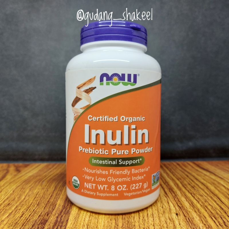 Jual Now Foods Certified Organic Inulin Prebiotic Pure Powder Gr