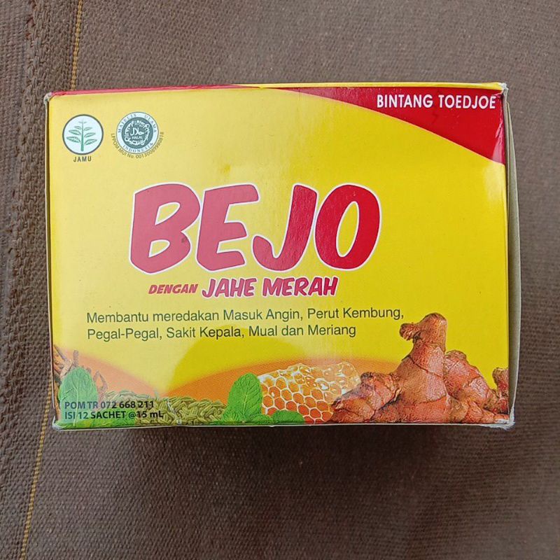 Jual Bejo Bintang Toedjoe Masuk Angin Isi 12 Sachet 15ml Exp 2024