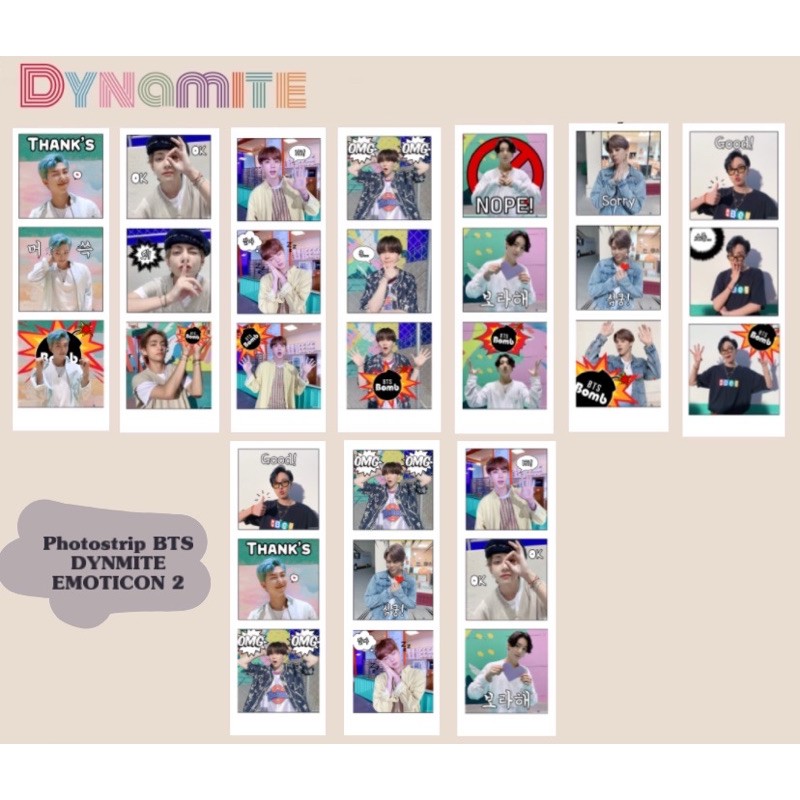 Jual PHOTO STRIP BTS DYNAMITE EMOTICON 2 Shopee Indonesia