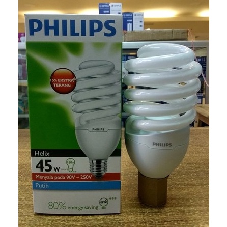 Jual Lampu PHILIPS Helix Spiral 45 Watt Shopee Indonesia