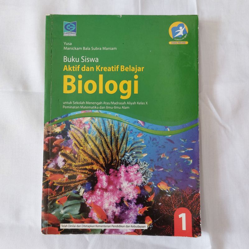 Jual Buku Siswa Aktif Dan Kreatif Belajar Biologi Untuk SMA Kelas X