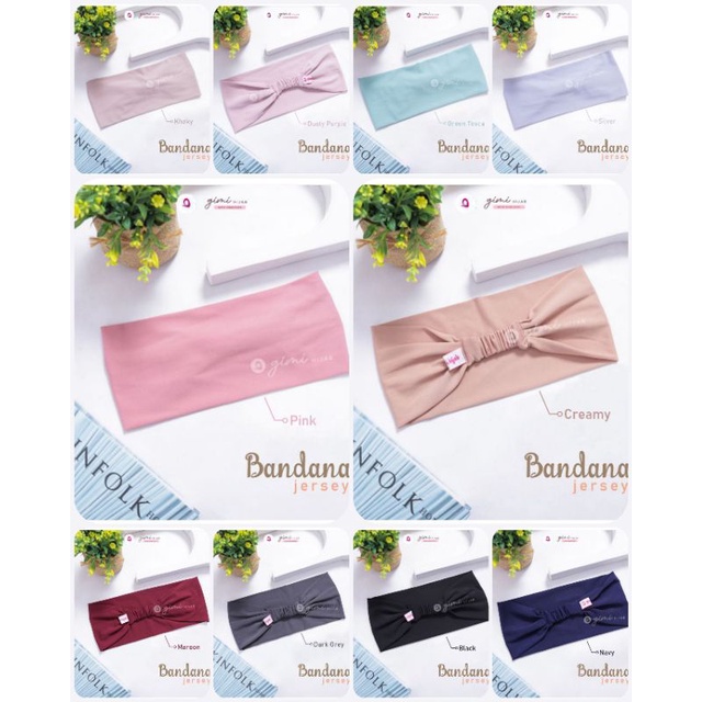 Jual Bandana Jersey By Gimi Hijab Ciput Bandana Shopee Indonesia