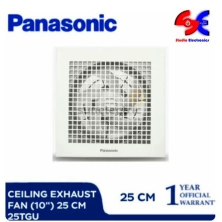 Jual Exhaust Fan Plafon Panasonic Kipas Angin Hisap 25 TGU 10 Inch