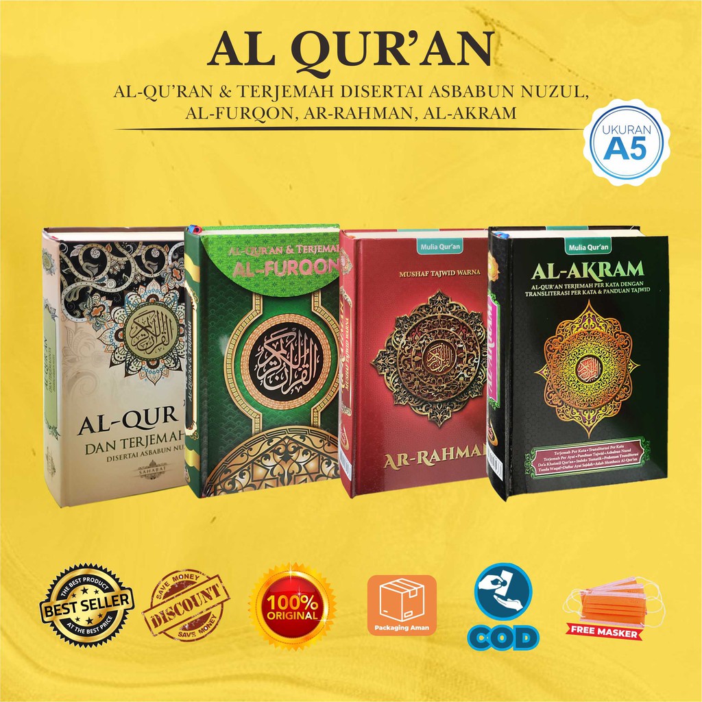 Jual Al Quran Kecil Ukuran A Al Quran Terjemah Tajwid Perkata Quran