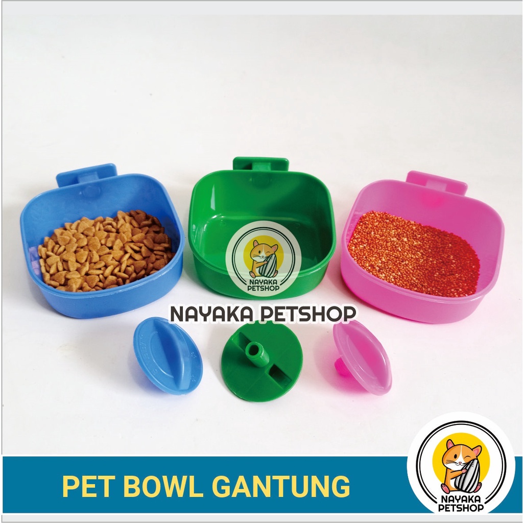 Jual Tempat Makan Kucing Pet Bowl Gantung Wadah Makanan Air Piring