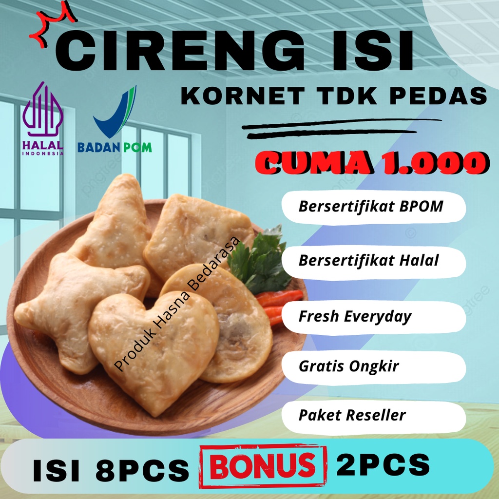 Jual Cireng Isi KORNET TIDAK PEDAS Kortidas Pedas Kemasan Vacum SB