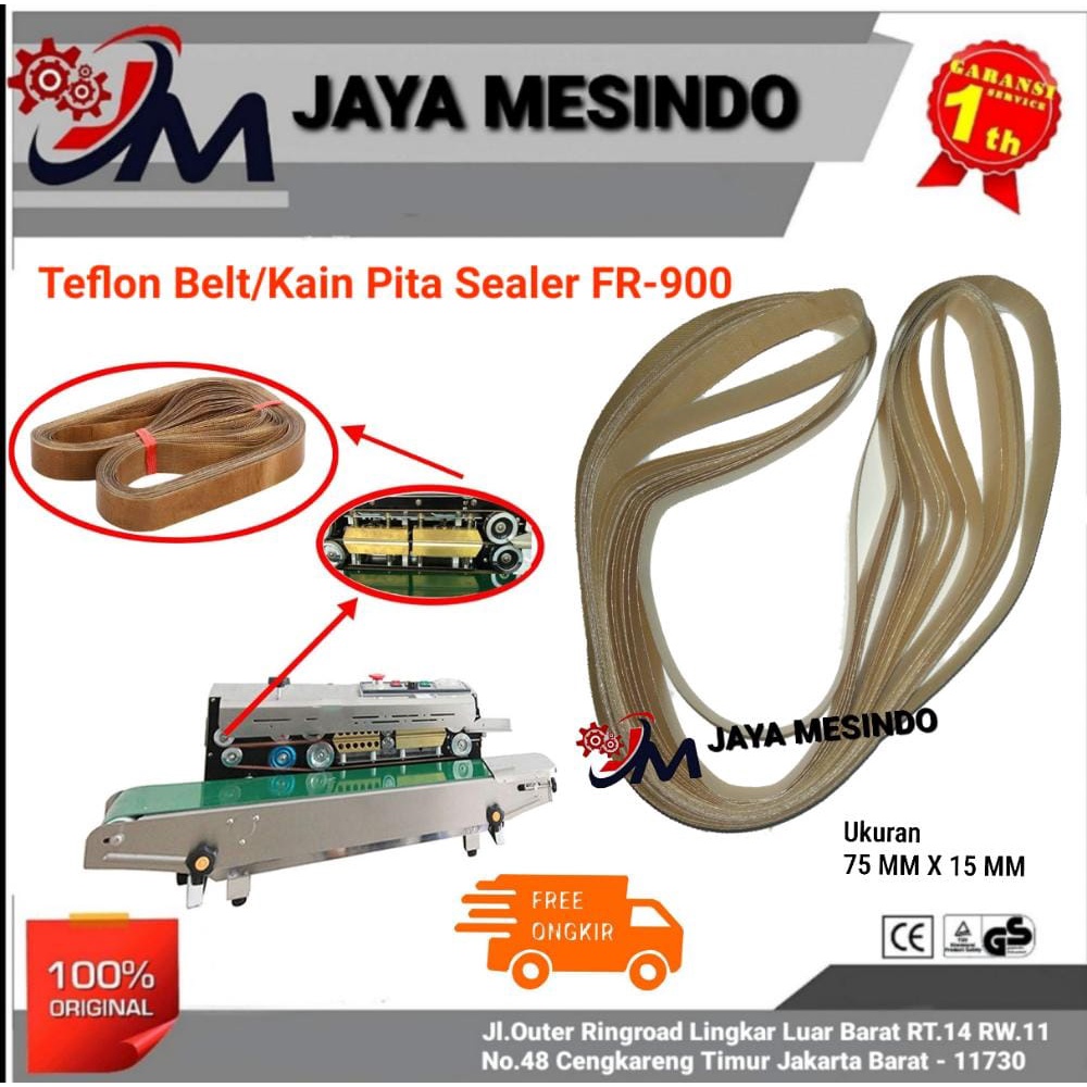 Jual Kain Pita Sealer Teflon Belt Continuous Sealer Fr Powerpack