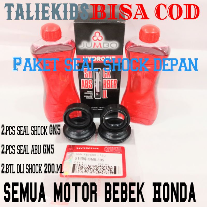 Jual Paket Set Seal Shock Depan Abu Oli Supra Blade Vario Beat All