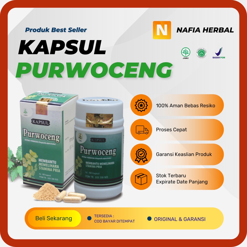 Jual Kapsul PURWOCENG Tazakka Original Plus Pasak Bumi Asli Kapsul