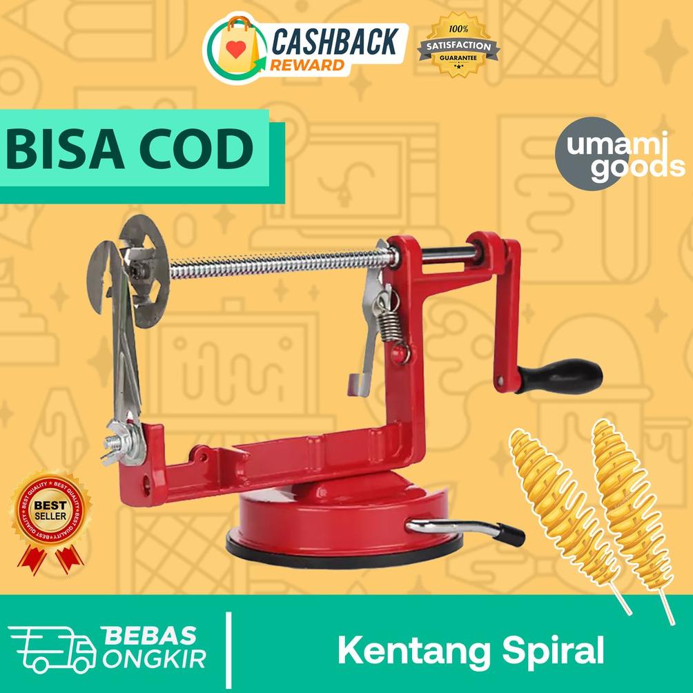 Jual MESIN KENTANG SPIRAL ALAT PEMOTONG SPIRAL POTATO SLICER PISAU ULIR