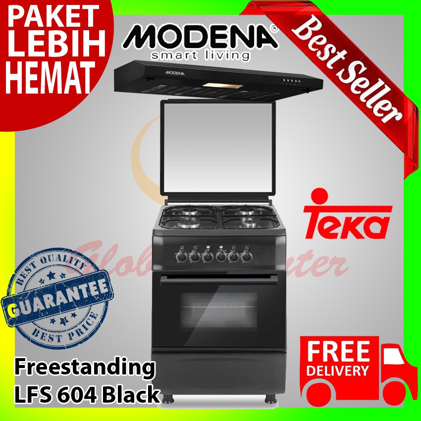 Paket Kompor Freestanding TEKA Linea LFS 604 Dan Cooker Hood Modena PX