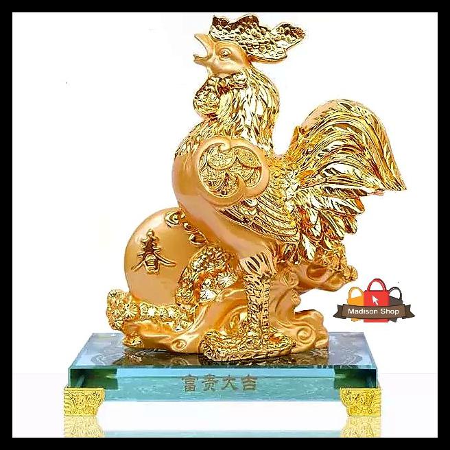 Jual Patung Emas 12 Shio Pajangan Patung Zodiac China Naga Kebo Kuda