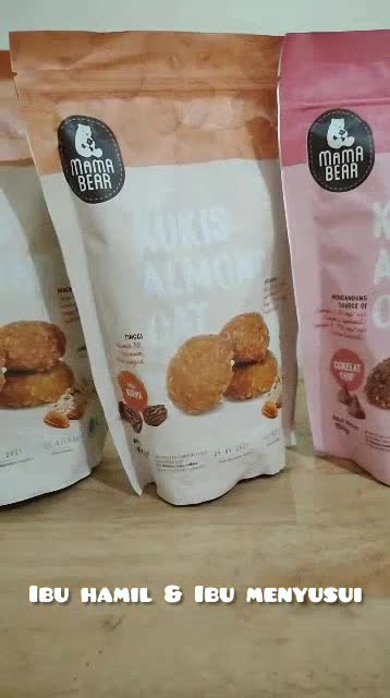 Jual Kukis Almond Oat Cookies Cream Mama Bear Gr Cemilan Laktasi