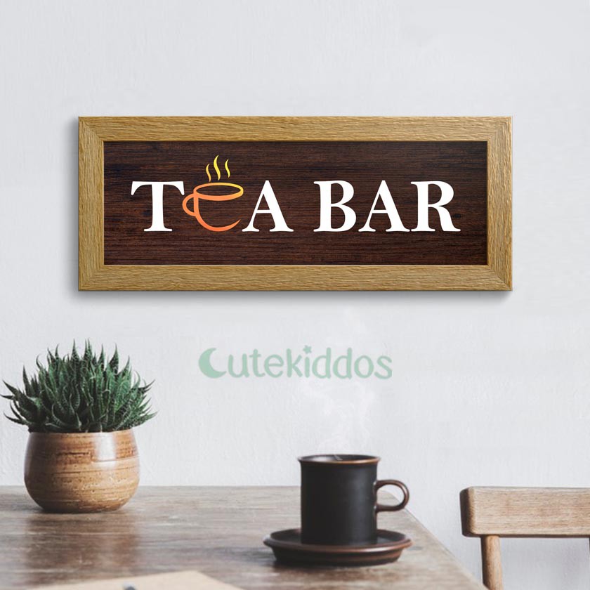 Jual Hiasan Dinding Dekorasi Dapur Tulisan Tea Bar Sign Pajangan Wall