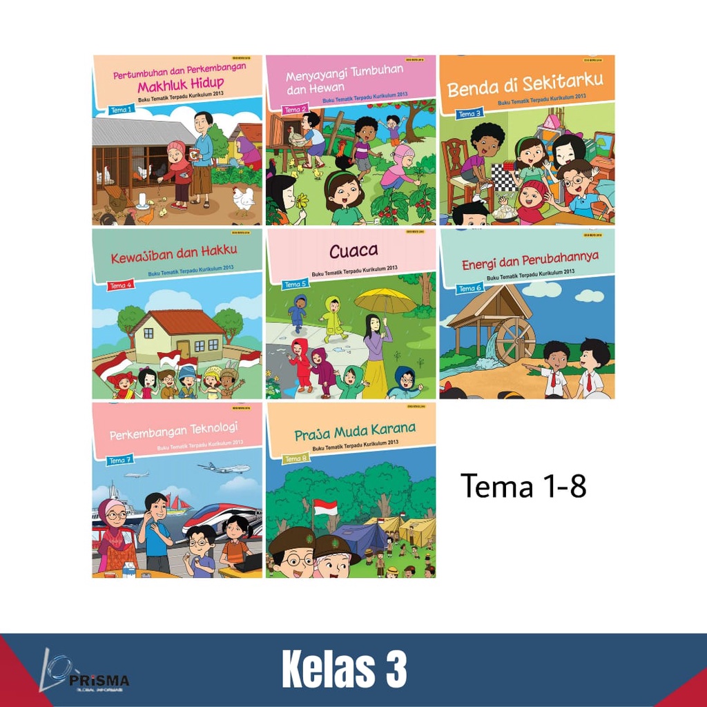 Jual Buku Tematik Kelas 3 SD MI Tema 1 8 Kurikulum Revisi 2018