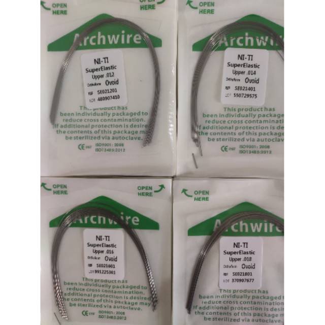 Jual Ni Ti Wire SuperElastic Orthoform OVOID Kawat Niti 1 Pak Isi 10