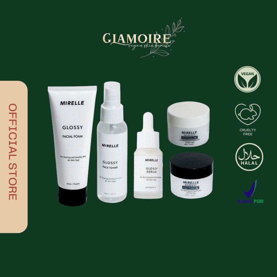 Jual Glamoire Mirelle Beauty Glossy Series Set Skincare Shopee