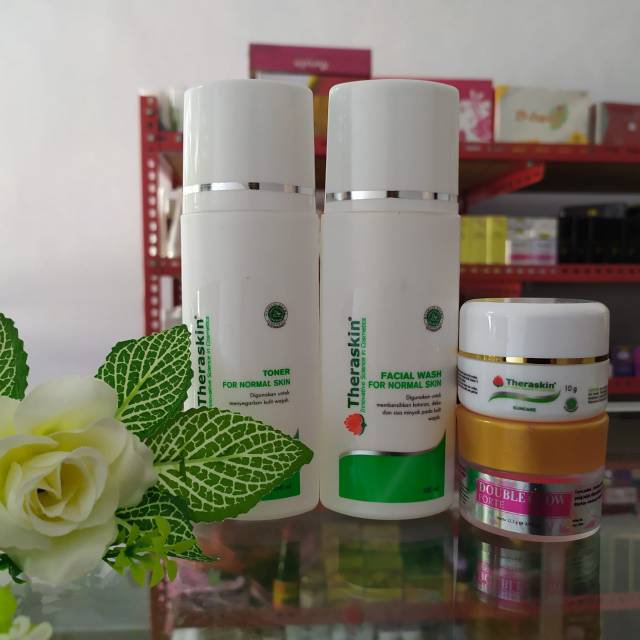 Jual Paket Glowing Double Glow Forte Theraskin Khusus Wajah Normal