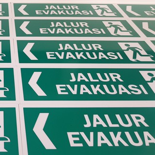 Jual Rambu Jalur Evakuasi Exit 30cm X 10cm Akrilik Sticker Cutting