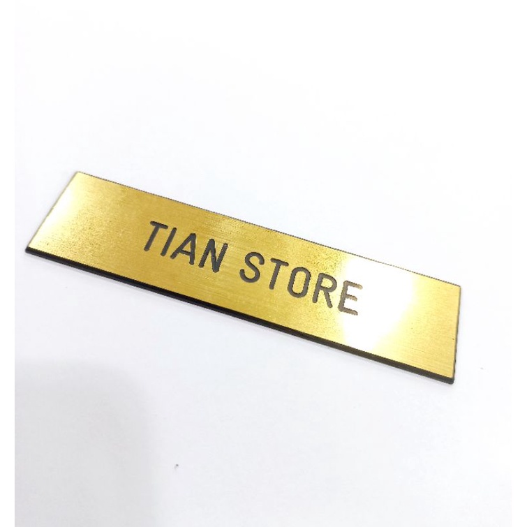 Jual Name Tag Papan Nama Gold Emas Shopee Indonesia