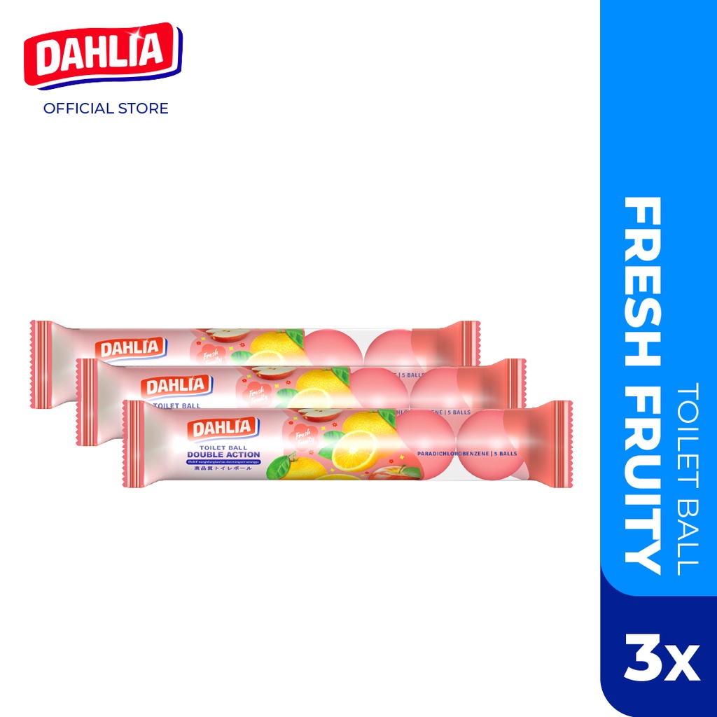 Jual Triple Pack Dahlia Kamper Ball Toilet Fresh Fruity Isi Gr