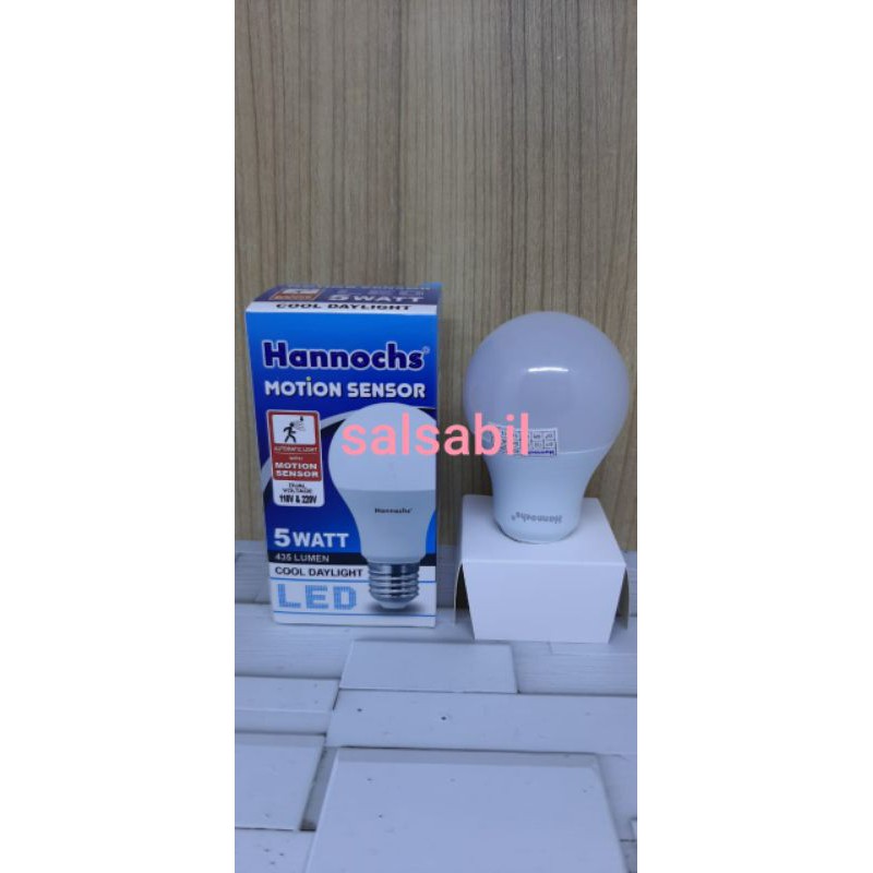 Jual Hannochs Bohlam Lampu Led Motion Sensor Gerak W Watt Original