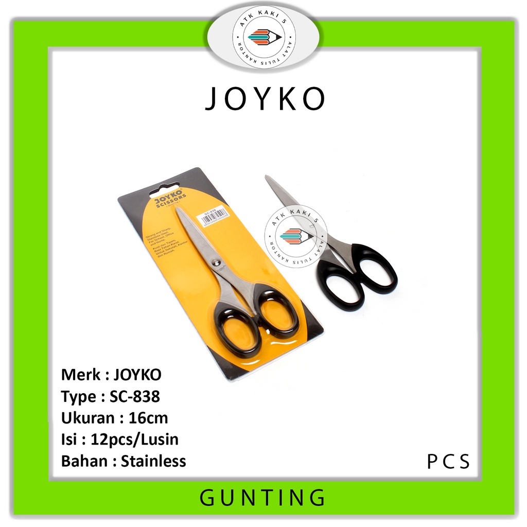 Jual Joyko Gunting Sedang Sc Stainless Stell Pcs Shopee Indonesia