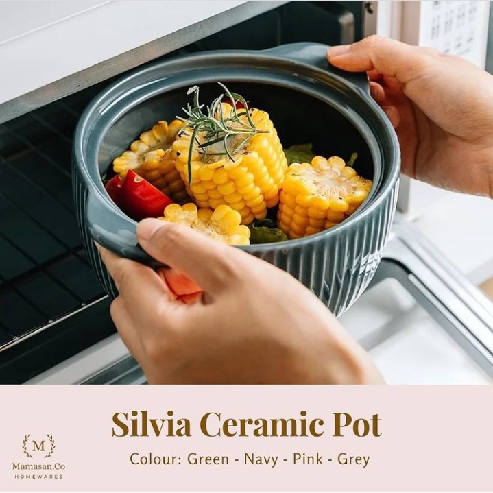 Jual Silvia Ceramic Pot With Lid Panci Keramik Shopee Indonesia