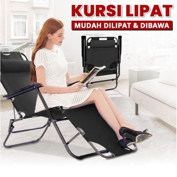 Jual COD Kursi Piknik Lipat Longer Kasur Lipat Folding Bed Kursi