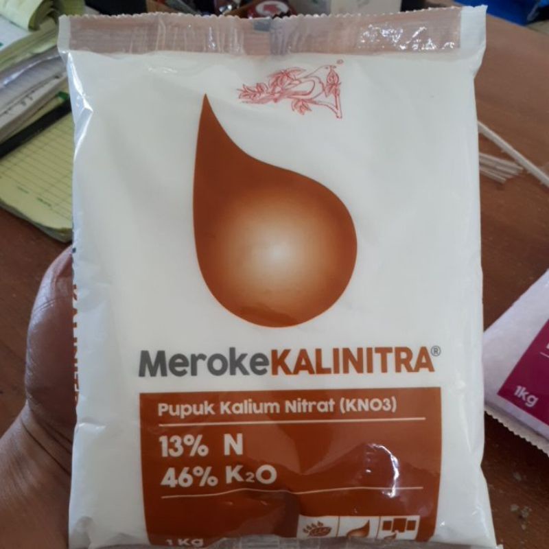 Jual Pupuk Perangsang Bunga Dan Buah MEROKE KALINITRA KNO3 1KG Kemasan