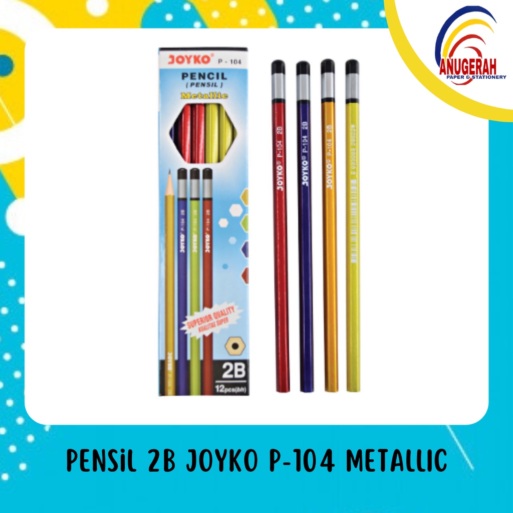 Jual Pensil 2B Joyko P 104 Metallic LSN Shopee Indonesia