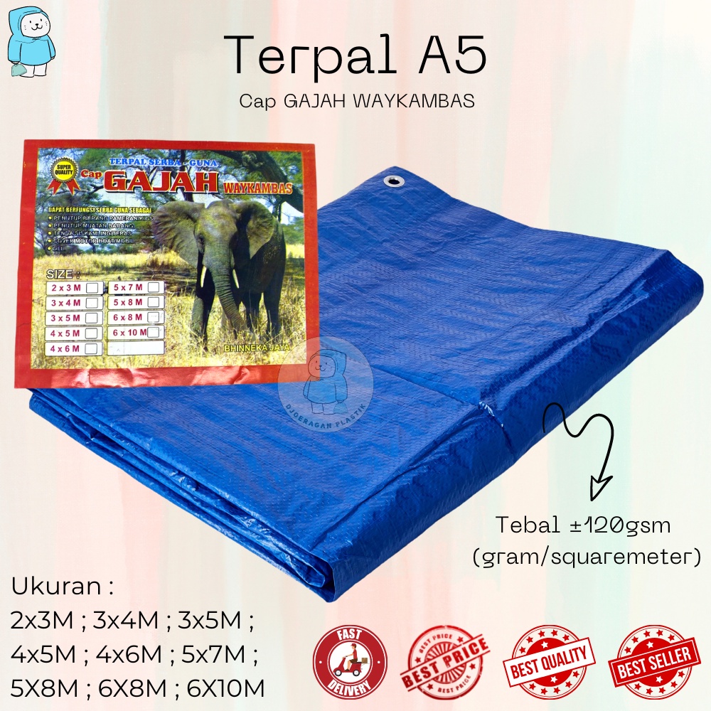 Jual X Meter Terpal Plastik A Import Cap Gajah Waykambas Shopee