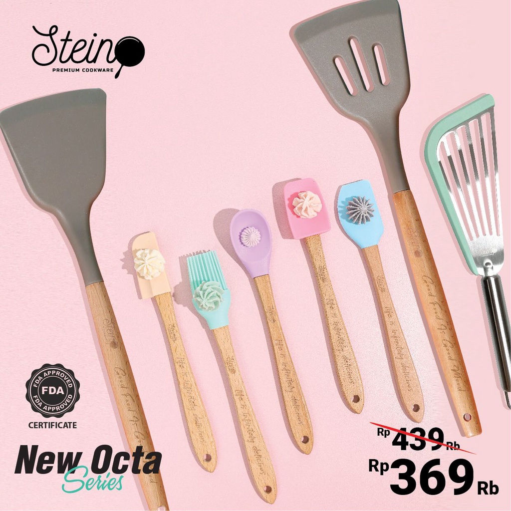 Jual Stein Cookware NEW Octa Series Spatula Sutil Set Peralatan Masak