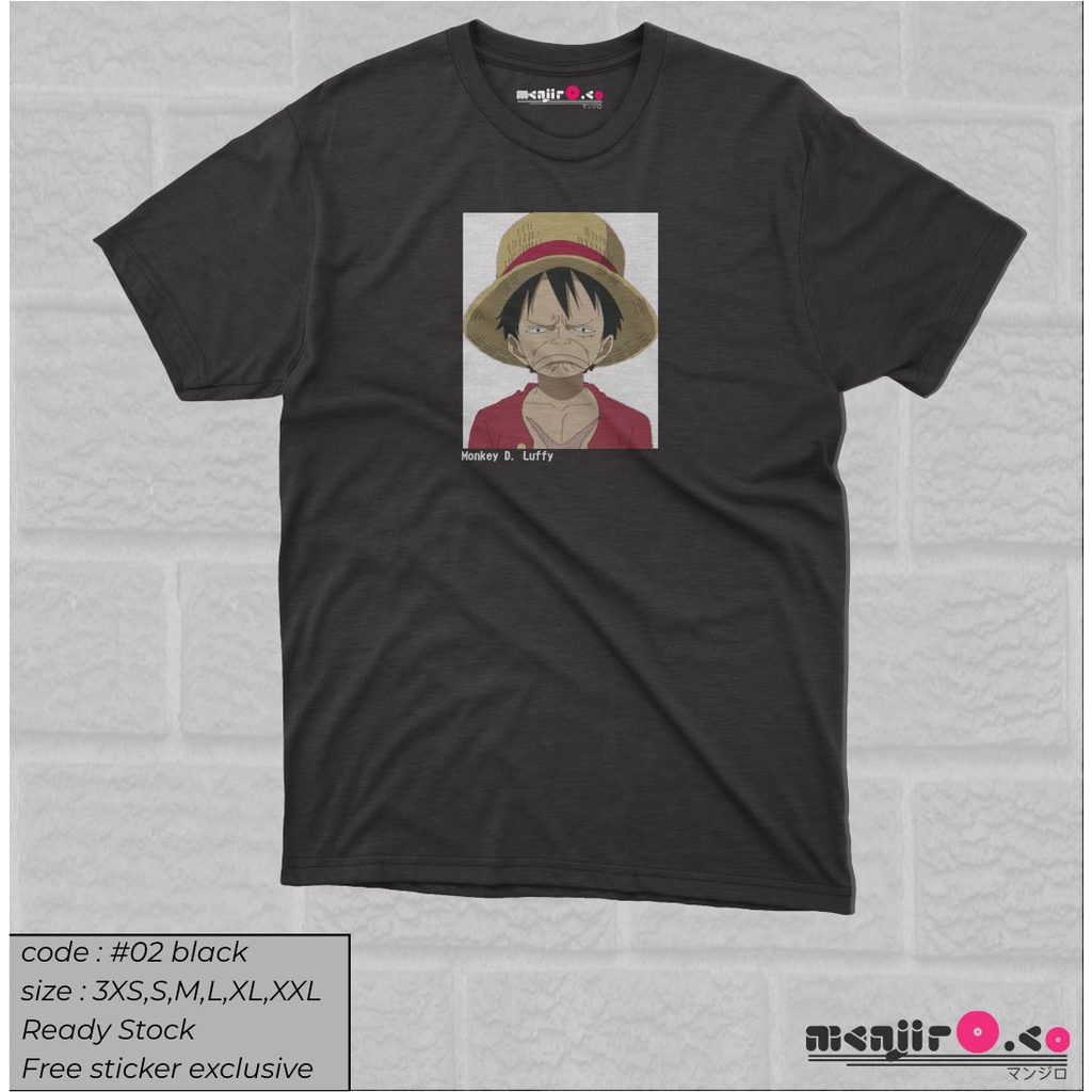 Jual Kaos One Piece Mugiwara Luffy Badmood Face Shopee Indonesia