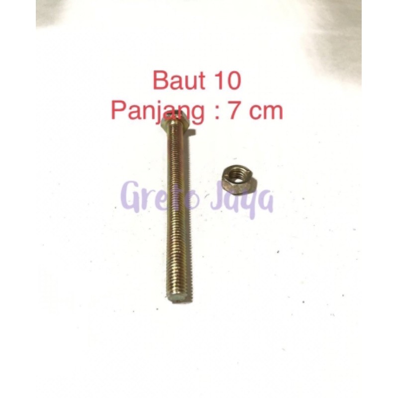 Jual Baut Kuning Panjang Cm Baut Mur Kuning Panjang Pjg Cm