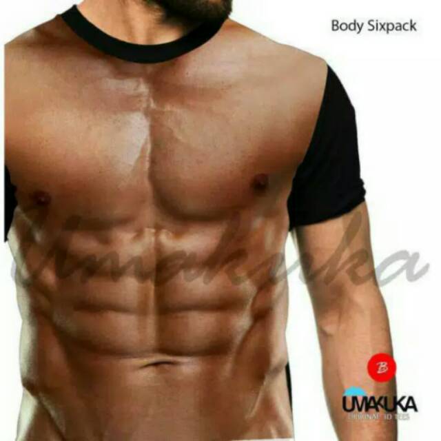 Jual Kaos Full Print 3d Umakuka Body Sixpack Bodybulder Murah Keren