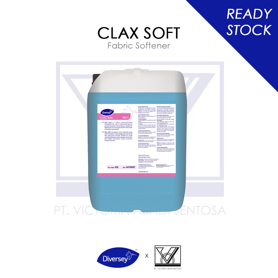 Jual Diversey Clax Soft Fabric Softener Pelembut Pakaian Laundry