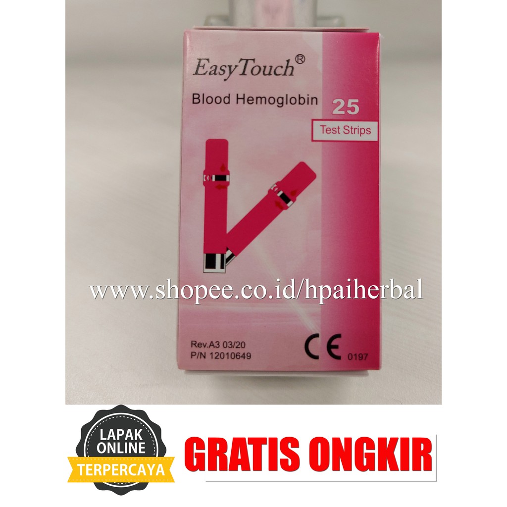 Jual Strip Hemoglobin Easytouch Stik Hemoglobin Strip Hb Shopee